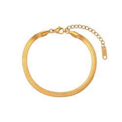 Tobillera Acero Dorado 22+6cm TAL0021DOXX05 Herryingbone