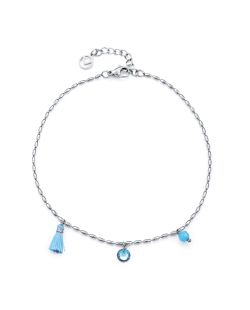 Tobillera Acero Viceroy Mujer 14367T01013 Cristal & Jade Azul