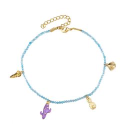 Tobillera Bronce 20+5cm TBM0001DOAZ Amazonita Charms Del Mar