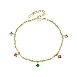 Cavigliera in bronzo 20+5 cm TBM0002DOPR Ciondoli in prehnite