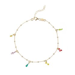 Tobillera Plata Dorada 21+5cm TOL0024DOMT Musica Enamel