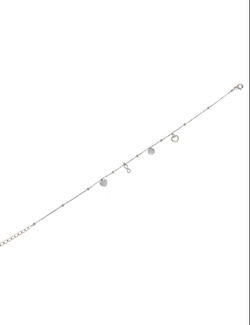 Tobillera Plata Mujer PTOB23 Infinito & Corazón Circonitas