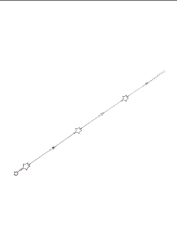 Tobillera Plata Mujer PTOB26 Estrellas