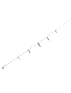 Tobillera Plata Mujer PTOB27 Alas & Infinitos