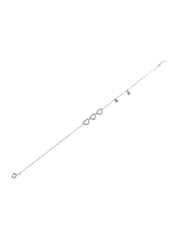Tobillera Plata Mujer PTOB31 Corazones