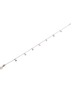 Tobillera Plata Mujer PTOB37 Estrellas