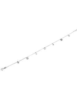 Tobillera Plata Mujer PTOB39 Estrellas Circonitas